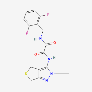 molecular formula C18H20F2N4O2S B2445969 N-{2-tert-butyl-2H,4H,6H-thieno[3,4-c]pyrazol-3-yl}-N'-[(2,6-difluorophenyl)methyl]ethanediamide CAS No. 899756-53-7