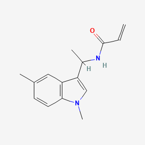 molecular formula C15H18N2O B2445994 N-[1-(1,5-Dimethylindol-3-yl)ethyl]prop-2-enamide CAS No. 2305423-59-8