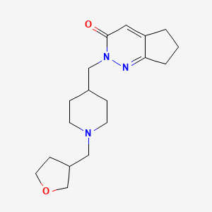 2-({1-[(oxolan-3-yl)methyl]piperidin-4-yl}methyl)-2H,3H,5H,6H,7H-cyclopenta[c]pyridazin-3-one