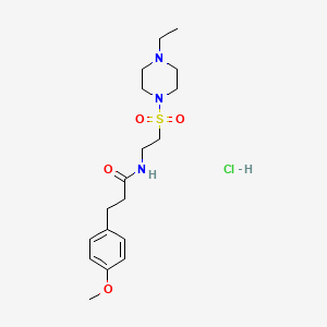 N-(2-((4-ethylpiperazin-1-yl)sulfonyl)ethyl)-3-(4-methoxyphenyl)propanamide hydrochloride