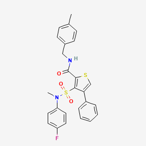 3-[(4-fluorophenyl)(methyl)sulfamoyl]-N-(4-methylbenzyl)-4-phenylthiophene-2-carboxamide