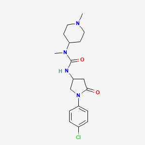 3-(1-(4-Chlorophenyl)-5-oxopyrrolidin-3-yl)-1-methyl-1-(1-methylpiperidin-4-yl)urea