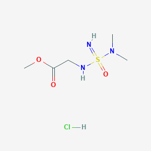 molecular formula C5H14ClN3O3S B2446016 Methyl 2-[(dimethylaminosulfonimidoyl)amino]acetate;hydrochloride CAS No. 2376726-66-6