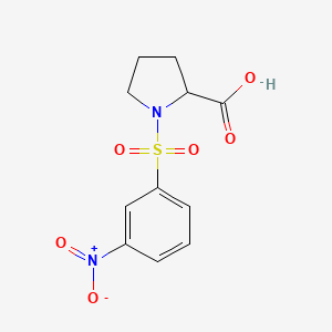 molecular formula C11H12N2O6S B2446018 1-[(3-Nitrophenyl)sulfonyl]proline CAS No. 67320-37-0