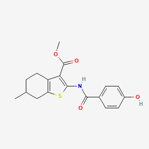 Methyl 2-[(4-hydroxybenzoyl)amino]-6-methyl-4,5,6,7-tetrahydro-1-benzothiophene-3-carboxylate