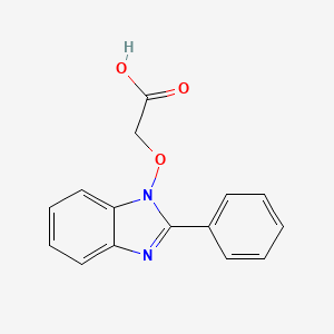molecular formula C15H12N2O3 B2446032 Acetic acid, 2-[(2-phenyl-1H-benzimidazol-1-yl)oxy]- CAS No. 10066-22-5