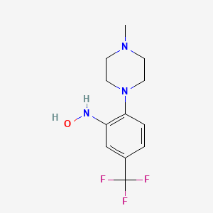 molecular formula C12H16F3N3O B2446060 N-[2-(4-methylpiperazin-1-yl)-5-(trifluoromethyl)phenyl]hydroxylamine CAS No. 866133-93-9