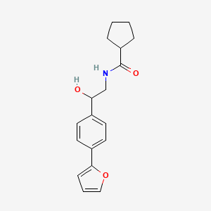 molecular formula C18H21NO3 B2446064 N-{2-[4-(furan-2-yl)phenyl]-2-hydroxyethyl}cyclopentanecarboxamide CAS No. 2097903-31-4