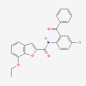 molecular formula C24H18ClNO4 B2446074 N-(2-benzoyl-4-chlorophenyl)-7-ethoxy-1-benzofuran-2-carboxamide CAS No. 921530-09-8
