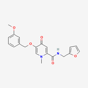 molecular formula C20H20N2O5 B2446090 N-(furan-2-ylmethyl)-5-((3-methoxybenzyl)oxy)-1-methyl-4-oxo-1,4-dihydropyridine-2-carboxamide CAS No. 1021211-87-9