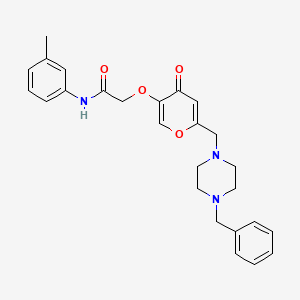 2-((6-((4-benzylpiperazin-1-yl)methyl)-4-oxo-4H-pyran-3-yl)oxy)-N-(m-tolyl)acetamide