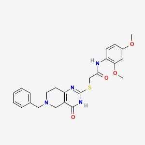 2-((6-benzyl-4-oxo-3,4,5,6,7,8-hexahydropyrido[4,3-d]pyrimidin-2-yl)thio)-N-(2,4-dimethoxyphenyl)acetamide
