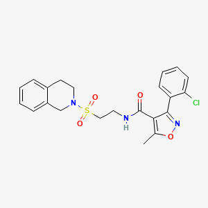 3-(2-chlorophenyl)-N-(2-((3,4-dihydroisoquinolin-2(1H)-yl)sulfonyl)ethyl)-5-methylisoxazole-4-carboxamide
