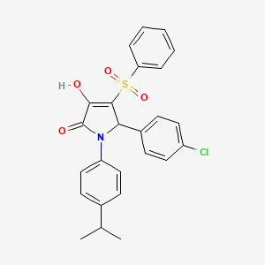 5-(4-chlorophenyl)-3-hydroxy-1-(4-isopropylphenyl)-4-(phenylsulfonyl)-1H-pyrrol-2(5H)-one