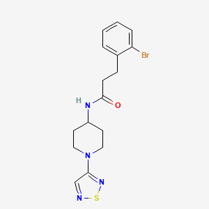 3-(2-bromophenyl)-N-[1-(1,2,5-thiadiazol-3-yl)piperidin-4-yl]propanamide
