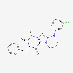 3-benzyl-9-(3-chlorophenyl)-1-methyl-6,7,8,9-tetrahydropyrimido[2,1-f]purine-2,4(1H,3H)-dione