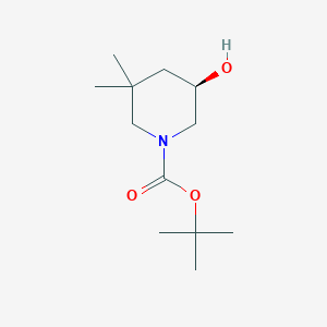 molecular formula C12H23NO3 B2446125 tert-Butyl (5R)-5-hydroxy-3,3-dimethylpiperidine-1-carboxylate CAS No. 1189570-45-3