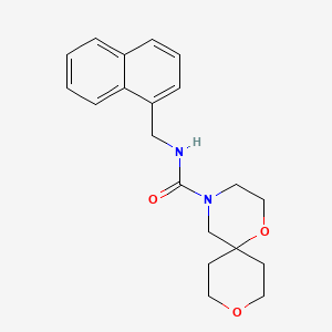 molecular formula C20H24N2O3 B2446151 N-(naphthalen-1-ylmethyl)-1,9-dioxa-4-azaspiro[5.5]undecane-4-carboxamide CAS No. 1421474-44-3