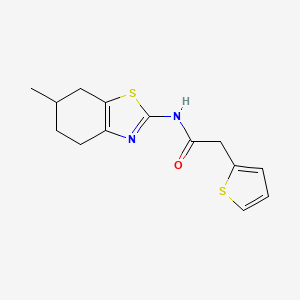 molecular formula C14H16N2OS2 B2446258 N-(6-methyl-4,5,6,7-tetrahydro-1,3-benzothiazol-2-yl)-2-(2-thienyl)acetamide CAS No. 578748-89-7
