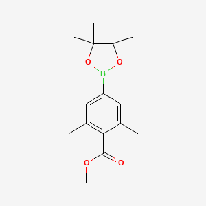 molecular formula C16H23BO4 B2446293 Methyl 2,6-dimethyl-4-(4,4,5,5-tetramethyl-1,3,2-dioxaborolan-2-yl)benzoate CAS No. 2096333-27-4