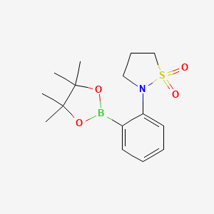 molecular formula C15H22BNO4S B2446310 N-[2-(Tetramethyl-1,3,2-dioxaborolan-2-yl)phenyl]-1,3-propanesultam CAS No. 2377587-61-4