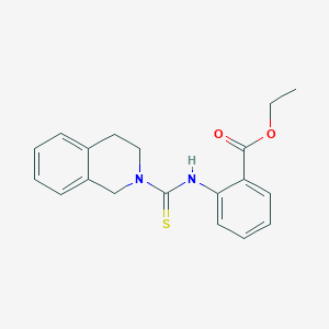 molecular formula C19H20N2O2S B2446315 ethyl 2-(3,4-dihydro-1H-isoquinoline-2-carbothioylamino)benzoate CAS No. 865656-85-5