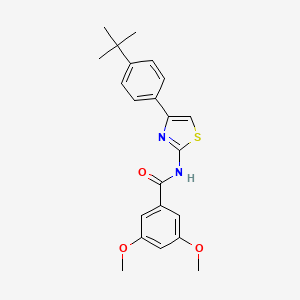 molecular formula C22H24N2O3S B2446321 N-[4-(4-tert-butylphenyl)-1,3-thiazol-2-yl]-3,5-dimethoxybenzamide CAS No. 476280-50-9