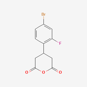 molecular formula C11H8BrFO3 B2446332 4-(4-Bromo-2-fluorophenyl)oxane-2,6-dione CAS No. 2228399-70-8