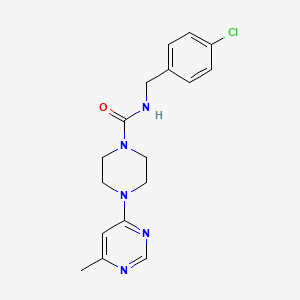 molecular formula C17H20ClN5O B2446344 N-[(4-chlorophenyl)methyl]-4-(6-methylpyrimidin-4-yl)piperazine-1-carboxamide CAS No. 1396856-60-2