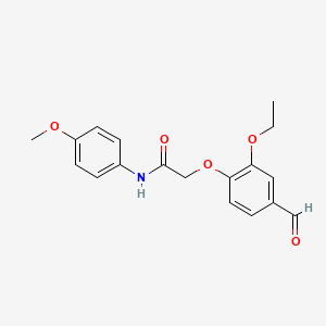 2-(2-ethoxy-4-formylphenoxy)-N-(4-methoxyphenyl)acetamide