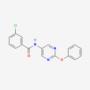 3-chloro-N-(2-phenoxypyrimidin-5-yl)benzamide