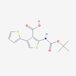 2-[(2-Methylpropan-2-yl)oxycarbonylamino]-4-thiophen-2-ylthiophene-3-carboxylic acid
