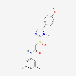 molecular formula C21H23N3O3S B2446384 N-(3,5-dimethylphenyl)-2-((5-(4-methoxyphenyl)-1-methyl-1H-imidazol-2-yl)sulfinyl)acetamide CAS No. 1007266-99-0