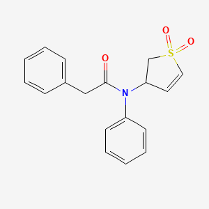 molecular formula C18H17NO3S B2446403 N-(1,1-dioxido-2,3-dihydrothiophen-3-yl)-N,2-diphenylacetamide CAS No. 863021-26-5