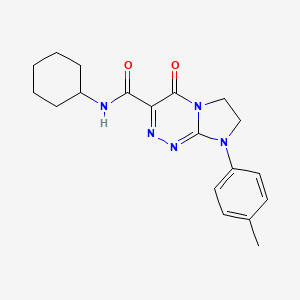 molecular formula C19H23N5O2 B2446407 N-cyclohexyl-4-oxo-8-(p-tolyl)-4,6,7,8-tetrahydroimidazo[2,1-c][1,2,4]triazine-3-carboxamide CAS No. 946279-38-5