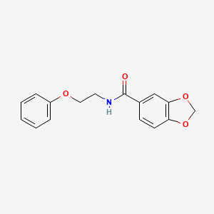 molecular formula C16H15NO4 B2446423 N-(2-phenoxyethyl)-1,3-benzodioxole-5-carboxamide CAS No. 543694-09-3