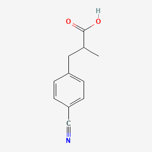 molecular formula C11H11NO2 B2446458 3-(4-Cyanophenyl)-2-methylpropanoic acid CAS No. 60423-91-8