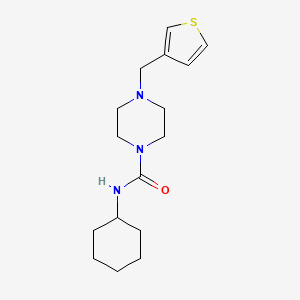 N-cyclohexyl-4-(thiophen-3-ylmethyl)piperazine-1-carboxamide