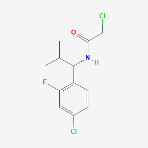 2-Chloro-N-[1-(4-chloro-2-fluorophenyl)-2-methylpropyl]acetamide