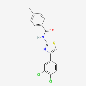 N-[4-(3,4-dichlorophenyl)-1,3-thiazol-2-yl]-4-methylbenzamide