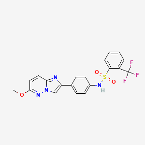 N-(4-(6-methoxyimidazo[1,2-b]pyridazin-2-yl)phenyl)-2-(trifluoromethyl)benzenesulfonamide