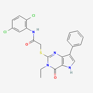 N-(2,5-dichlorophenyl)-2-((3-ethyl-4-oxo-7-phenyl-4,5-dihydro-3H-pyrrolo[3,2-d]pyrimidin-2-yl)thio)acetamide