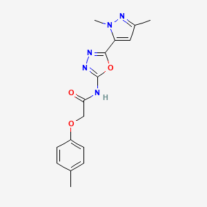 N-(5-(1,3-dimethyl-1H-pyrazol-5-yl)-1,3,4-oxadiazol-2-yl)-2-(p-tolyloxy)acetamide