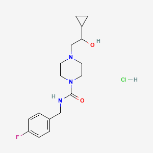 4-(2-cyclopropyl-2-hydroxyethyl)-N-(4-fluorobenzyl)piperazine-1-carboxamide hydrochloride