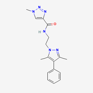 N-(2-(3,5-dimethyl-4-phenyl-1H-pyrazol-1-yl)ethyl)-1-methyl-1H-1,2,3-triazole-4-carboxamide