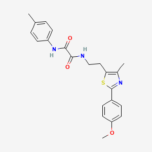 molecular formula C22H23N3O3S B2446565 N-{2-[2-(4-methoxyphenyl)-4-methyl-1,3-thiazol-5-yl]ethyl}-N'-(4-methylphenyl)ethanediamide CAS No. 894015-14-6