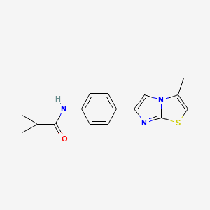 N-(4-(3-methylimidazo[2,1-b]thiazol-6-yl)phenyl)cyclopropanecarboxamide