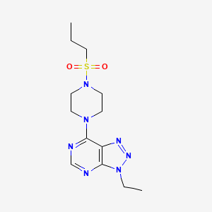 3-ethyl-7-(4-(propylsulfonyl)piperazin-1-yl)-3H-[1,2,3]triazolo[4,5-d]pyrimidine