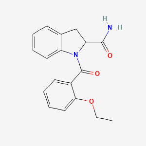 molecular formula C18H18N2O3 B2446591 1-(2-Ethoxybenzoyl)indoline-2-carboxamide CAS No. 1101627-80-8
