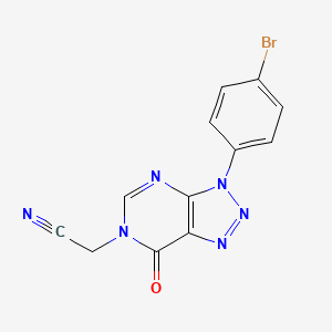 molecular formula C12H7BrN6O B2446610 2-[3-(4-溴苯基)-7-氧代三唑并[4,5-d]嘧啶-6-基]乙腈 CAS No. 872590-89-1